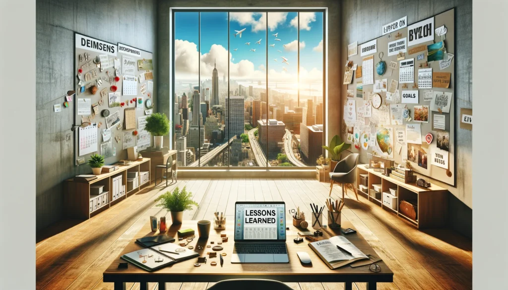 panoramic office space symbolize self-employment and personal growth