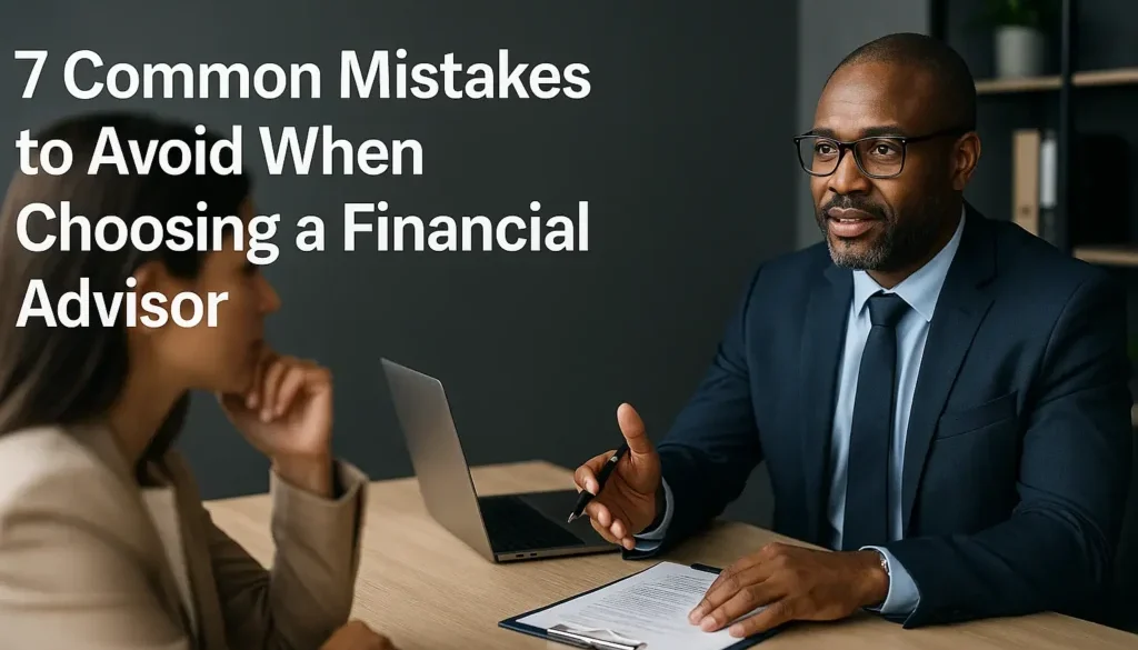 7 Common mistakes to avoid when choosing a financial advisor