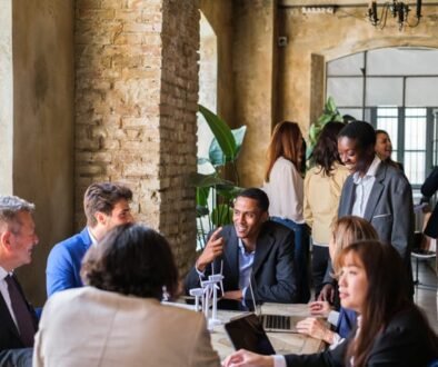 Business meeting of group diverse ethnics of workers