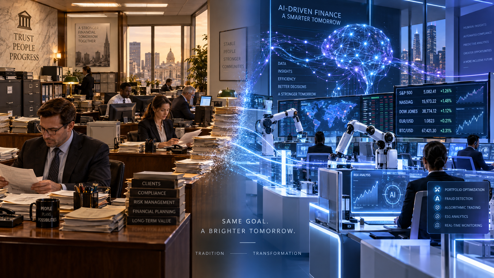 AI and automation transforming financial sector jobs in 2026