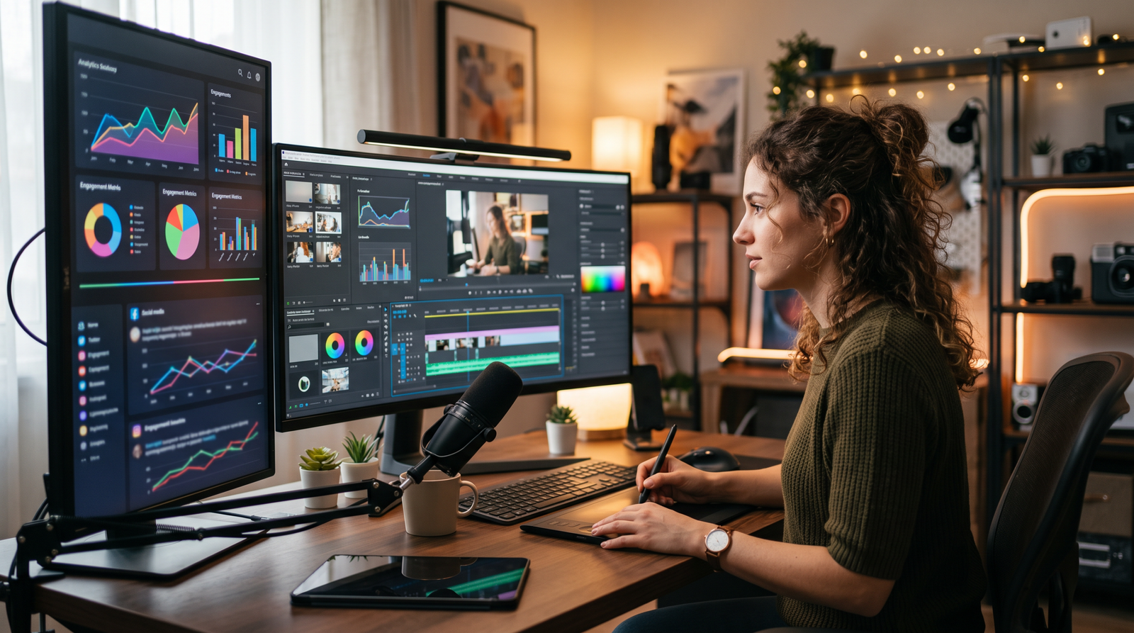Content creators working with AI tools and digital platforms in 2026